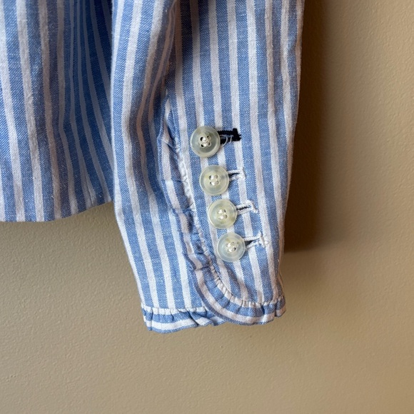 Crown & Ivy Women's Blue and White Striped Blazer NWT - Picture 10 of 13